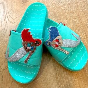 Joules mermaid kids poolside sliders